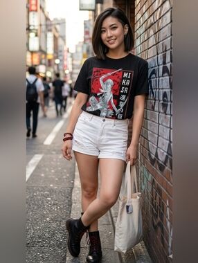 Attack On Titan - Mikasa Black Tee
